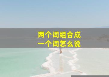 两个词组合成一个词怎么说