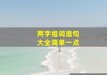 两字组词造句大全简单一点