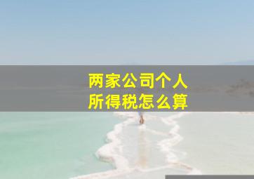 两家公司个人所得税怎么算