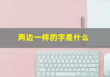 两边一样的字是什么