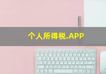 个人所得税.APP