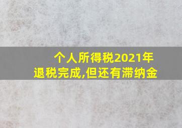 个人所得税2021年退税完成,但还有滞纳金