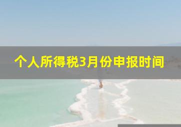 个人所得税3月份申报时间