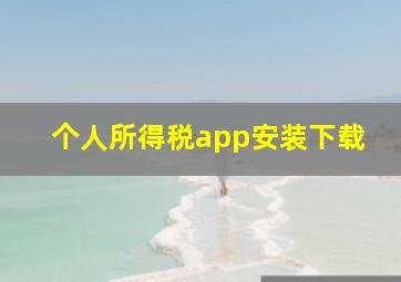 个人所得税app安装下载