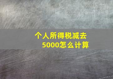 个人所得税减去5000怎么计算