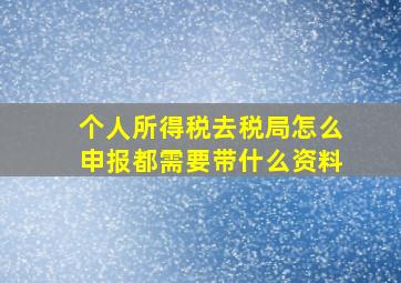 个人所得税去税局怎么申报都需要带什么资料