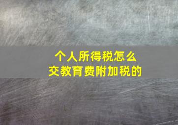 个人所得税怎么交教育费附加税的