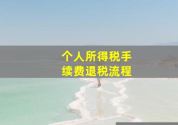 个人所得税手续费退税流程