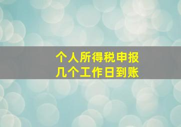 个人所得税申报几个工作日到账