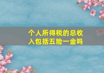 个人所得税的总收入包括五险一金吗