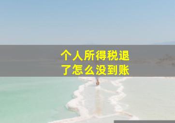 个人所得税退了怎么没到账