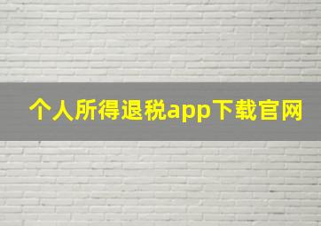 个人所得退税app下载官网