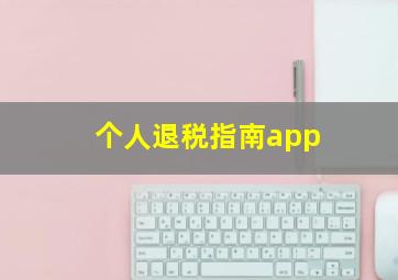 个人退税指南app