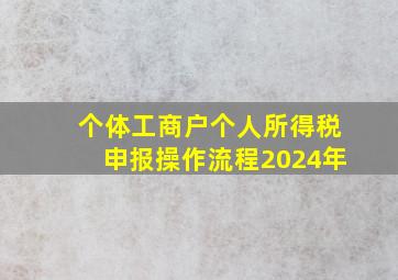 个体工商户个人所得税申报操作流程2024年