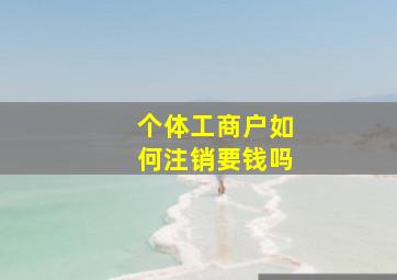 个体工商户如何注销要钱吗