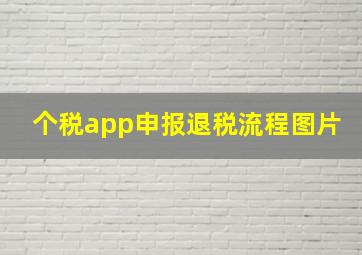 个税app申报退税流程图片