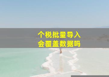 个税批量导入会覆盖数据吗