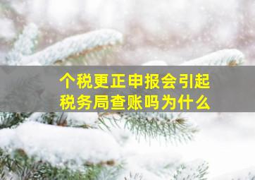 个税更正申报会引起税务局查账吗为什么