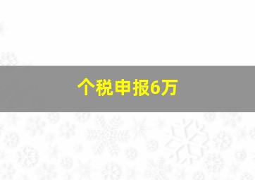 个税申报6万