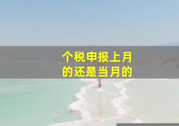 个税申报上月的还是当月的