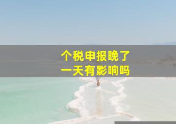 个税申报晚了一天有影响吗