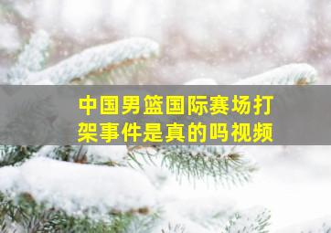 中国男篮国际赛场打架事件是真的吗视频