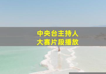 中央台主持人大赛片段播放