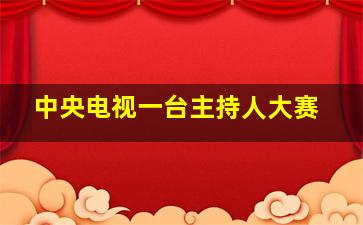 中央电视一台主持人大赛