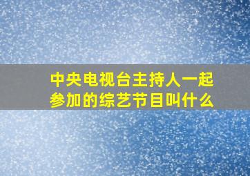 中央电视台主持人一起参加的综艺节目叫什么