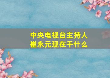 中央电视台主持人崔永元现在干什么