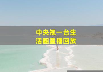 中央视一台生活圈直播回放