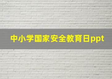 中小学国家安全教育日ppt