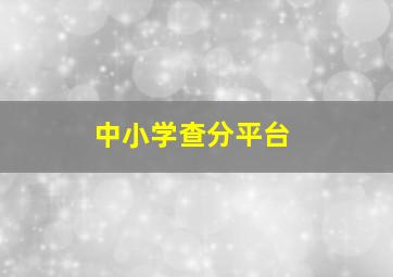 中小学查分平台