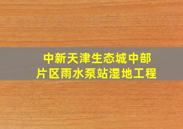 中新天津生态城中部片区雨水泵站湿地工程