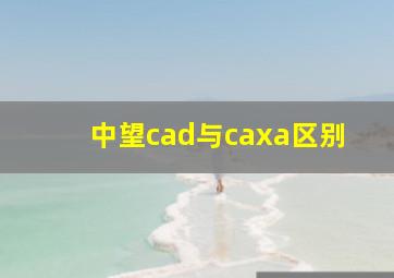 中望cad与caxa区别