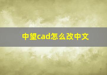 中望cad怎么改中文