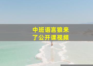 中班语言狼来了公开课视频