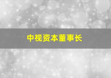 中视资本董事长