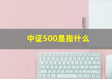 中证500是指什么