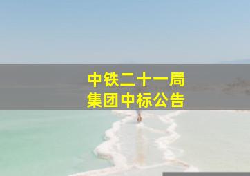 中铁二十一局集团中标公告