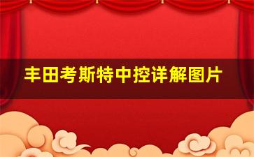 丰田考斯特中控详解图片