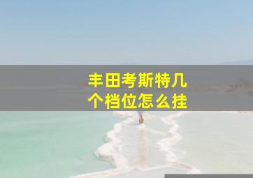 丰田考斯特几个档位怎么挂