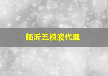 临沂五粮液代理