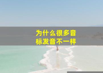 为什么很多音标发音不一样