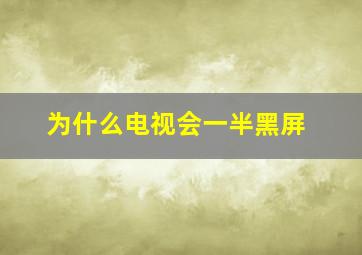 为什么电视会一半黑屏