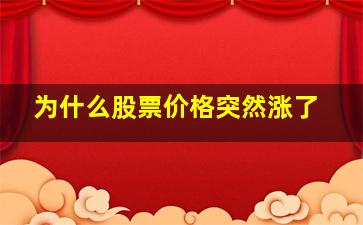 为什么股票价格突然涨了