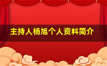 主持人杨旭个人资料简介