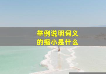 举例说明词义的缩小是什么