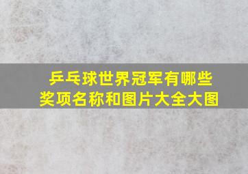 乒乓球世界冠军有哪些奖项名称和图片大全大图