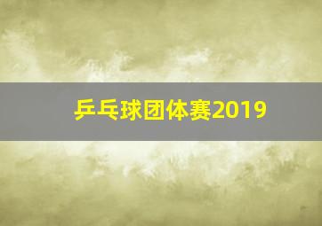 乒乓球团体赛2019